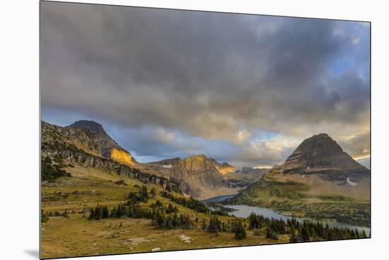 Late Stormy Light Above Hidden Lake at Logan Pass in Glacier National Park, Montana, Usa-Chuck Haney-Mounted Premium Photographic Print