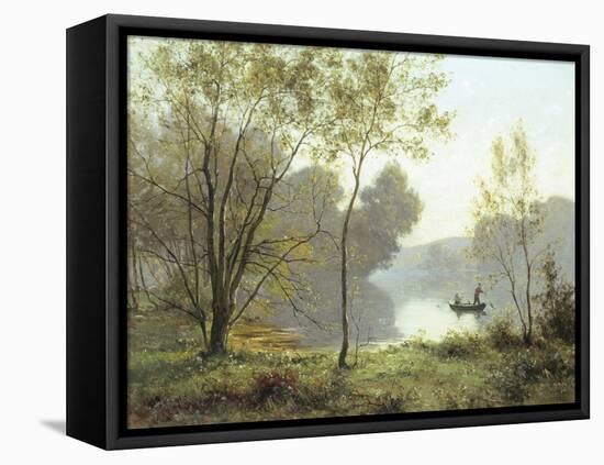 Late Summer Afternoon on the Lake-Albert Gabriel Rigolot-Framed Stretched Canvas