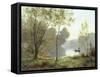 Late Summer Afternoon on the Lake-Albert Gabriel Rigolot-Framed Stretched Canvas