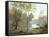 Late Summer Afternoon on the Lake-Albert Gabriel Rigolot-Framed Stretched Canvas