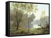 Late Summer Afternoon on the Lake-Albert Gabriel Rigolot-Framed Stretched Canvas