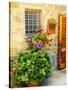 Late Summer in the Tuscan Village of Volpaia, Tuscany, Italy-Richard Duval-Stretched Canvas