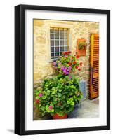 Late Summer in the Tuscan Village of Volpaia, Tuscany, Italy-Richard Duval-Framed Photographic Print