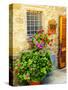 Late Summer in the Tuscan Village of Volpaia, Tuscany, Italy-Richard Duval-Stretched Canvas