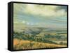 Late Summer on the Downs at Poynings, 1995-Margaret Hartnett-Framed Stretched Canvas