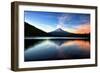 Late Sunset Reflection and Clouds at Trillium Lake, Mount Hood Oregon-Vincent James-Framed Photographic Print