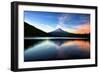 Late Sunset Reflection and Clouds at Trillium Lake, Mount Hood Oregon-Vincent James-Framed Photographic Print