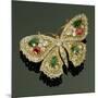 Late Victorian Multi-Gem Set Butterfly Brooch, C.1880-English School-Mounted Giclee Print