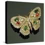 Late Victorian Multi-Gem Set Butterfly Brooch, C.1880-English School-Stretched Canvas
