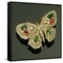 Late Victorian Multi-Gem Set Butterfly Brooch, C.1880-English School-Framed Stretched Canvas