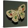 Late Victorian Multi-Gem Set Butterfly Brooch, C.1880-English School-Stretched Canvas