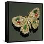 Late Victorian Multi-Gem Set Butterfly Brooch, C.1880-English School-Framed Stretched Canvas