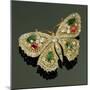 Late Victorian Multi-Gem Set Butterfly Brooch, C.1880-English School-Mounted Giclee Print