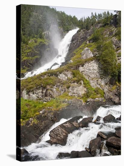 Latefoss Waterfalls, Odda, Hordaland, Norway, Scandinavia, Europe-Marco Cristofori-Stretched Canvas