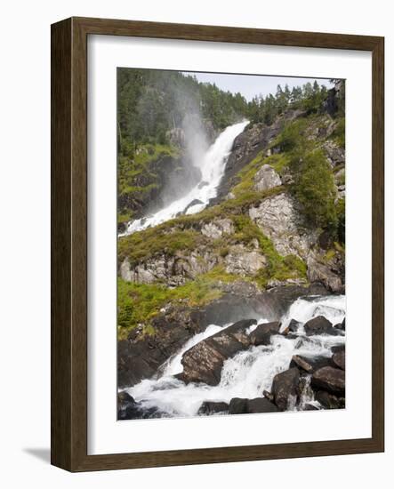 Latefoss Waterfalls, Odda, Hordaland, Norway, Scandinavia, Europe-Marco Cristofori-Framed Photographic Print