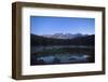 Latemar mountain range and woods are reflected in Lake Carezza at dusk, Ega Valley, Province of Bol-Roberto Moiola-Framed Photographic Print