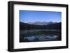 Latemar mountain range and woods are reflected in Lake Carezza at dusk, Ega Valley, Province of Bol-Roberto Moiola-Framed Photographic Print