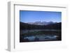 Latemar mountain range and woods are reflected in Lake Carezza at dusk, Ega Valley, Province of Bol-Roberto Moiola-Framed Photographic Print