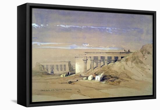 Lateral View of the Temple Called Typhonaeum at Dendera, Egypt, 19th Century-David Roberts-Framed Stretched Canvas