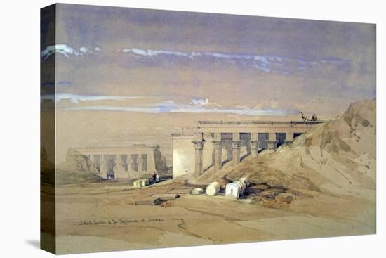 Lateral View of the Temple Called Typhonaeum at Dendera, Egypt, 19th Century-David Roberts-Stretched Canvas