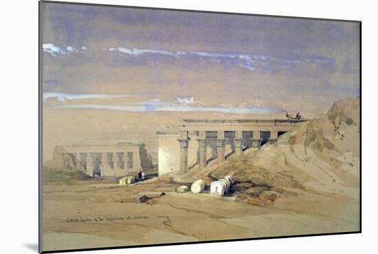 Lateral View of the Temple Called Typhonaeum at Dendera, Egypt, 19th Century-David Roberts-Mounted Giclee Print