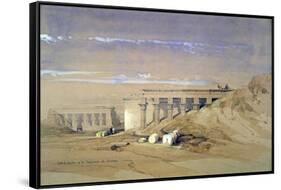 Lateral View of the Temple Called Typhonaeum at Dendera, Egypt, 19th Century-David Roberts-Framed Stretched Canvas