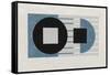 Laterally Speaking Blue-Mike Schick-Framed Stretched Canvas