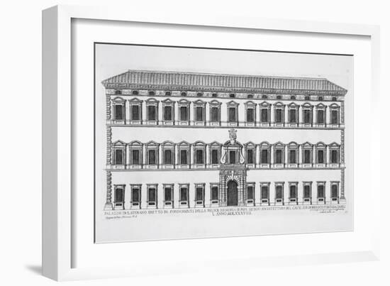 Lateran Palace, Rome, Commissioned by Pope Sixtus V and Designed by Domenico Fontana-Pietro Ferrerio-Framed Giclee Print