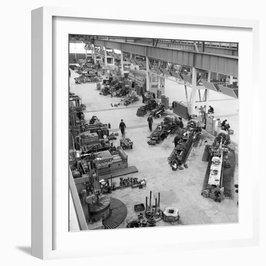 Lathe Workshop Area, Park Gate Iron and Steel Co, Rotherham, South Yorkshire, 1964-Michael Walters-Framed Photographic Print