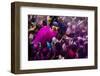 Lathmar Holi Celebrations in Bankei Bihari Temple, Vrindavan, Braj, Uttar Pradesh, India, Asia-Ben Pipe-Framed Premium Photographic Print