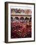 Lathmar Holi Celebrations in Nand Rae Temple, Nandagaon, Braj, Uttar Pradesh, India, Asia-Ben Pipe-Framed Photographic Print