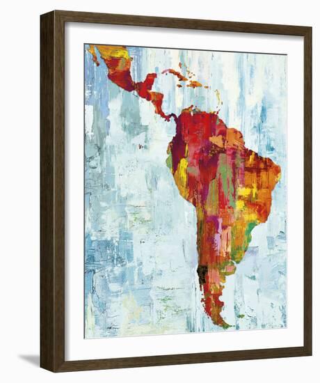 Latin America Map-Paul Duncan-Framed Giclee Print