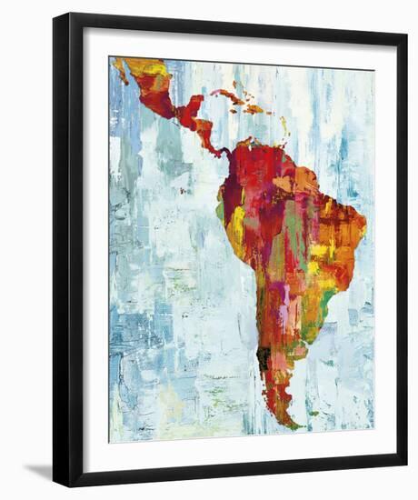 Latin America Map-Paul Duncan-Framed Giclee Print