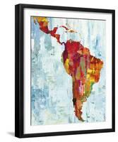 Latin America Map-Paul Duncan-Framed Giclee Print