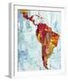 Latin America Map-Paul Duncan-Framed Giclee Print