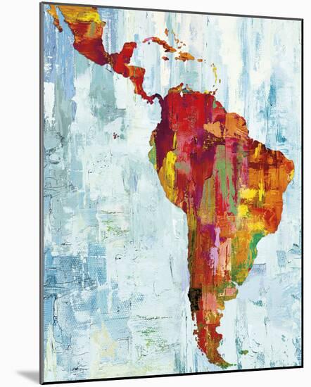 Latin America Map-Paul Duncan-Mounted Giclee Print