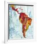 Latin America Map-Paul Duncan-Framed Giclee Print