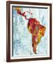 Latin America Map-Paul Duncan-Framed Giclee Print