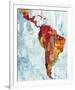 Latin America Map-Paul Duncan-Framed Giclee Print