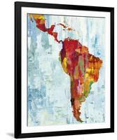 Latin America Map-Paul Duncan-Framed Giclee Print