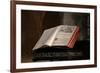 Latin Bible, Saint Salvators Cathedral, Bruges, West Flanders, Belgium, Europe-Godong-Framed Photographic Print