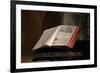 Latin Bible, Saint Salvators Cathedral, Bruges, West Flanders, Belgium, Europe-Godong-Framed Photographic Print