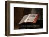 Latin Bible, Saint Salvators Cathedral, Bruges, West Flanders, Belgium, Europe-Godong-Framed Photographic Print