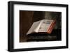 Latin Bible, Saint Salvators Cathedral, Bruges, West Flanders, Belgium, Europe-Godong-Framed Photographic Print