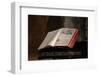 Latin Bible, Saint Salvators Cathedral, Bruges, West Flanders, Belgium, Europe-Godong-Framed Photographic Print