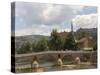 Latin Bridge (Latinska Cuprija), Across the River Miljacka, Sarajevo, Bosnia, Bosnia-Herzegovina-Graham Lawrence-Stretched Canvas