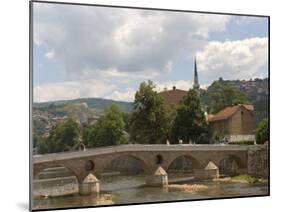 Latin Bridge (Latinska Cuprija), Across the River Miljacka, Sarajevo, Bosnia, Bosnia-Herzegovina-Graham Lawrence-Mounted Photographic Print