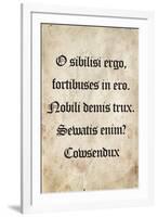 Latin Joke (Cowsendux)-null-Framed Art Print