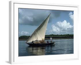 Latine Rig Fishing Boat, Kenya, East Africa, Africa-null-Framed Photographic Print