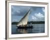 Latine Rig Fishing Boat, Kenya, East Africa, Africa-null-Framed Photographic Print